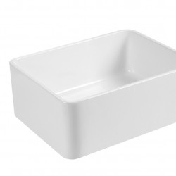 610*460*255mm Ceramic Butler Sink Single Bowl Farmhouse Kitchen Laundry Sink Apron Front
